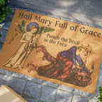 Our Lady Wrestling a Demon Doormat